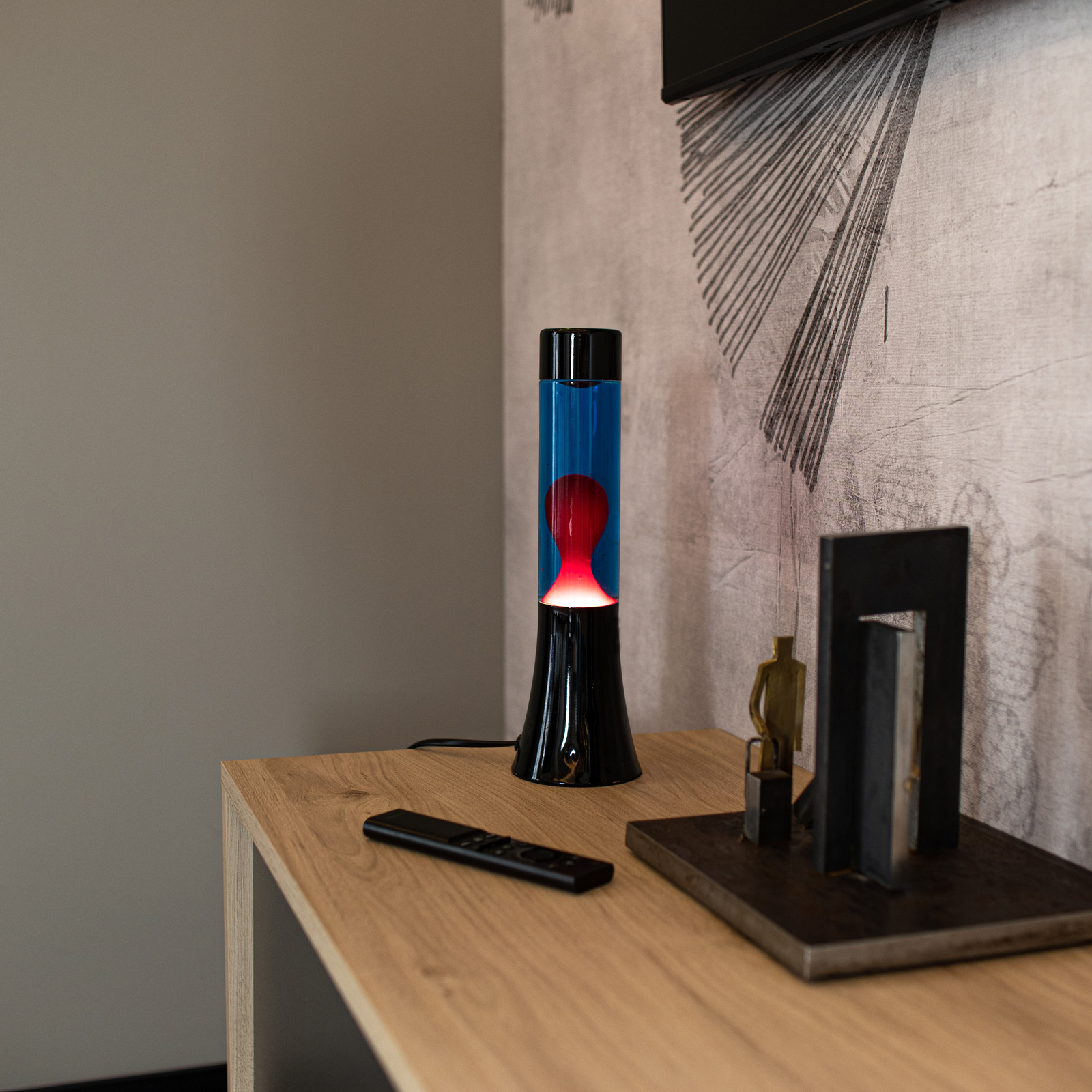 FISURA Lava Lamp MINI red & blue 