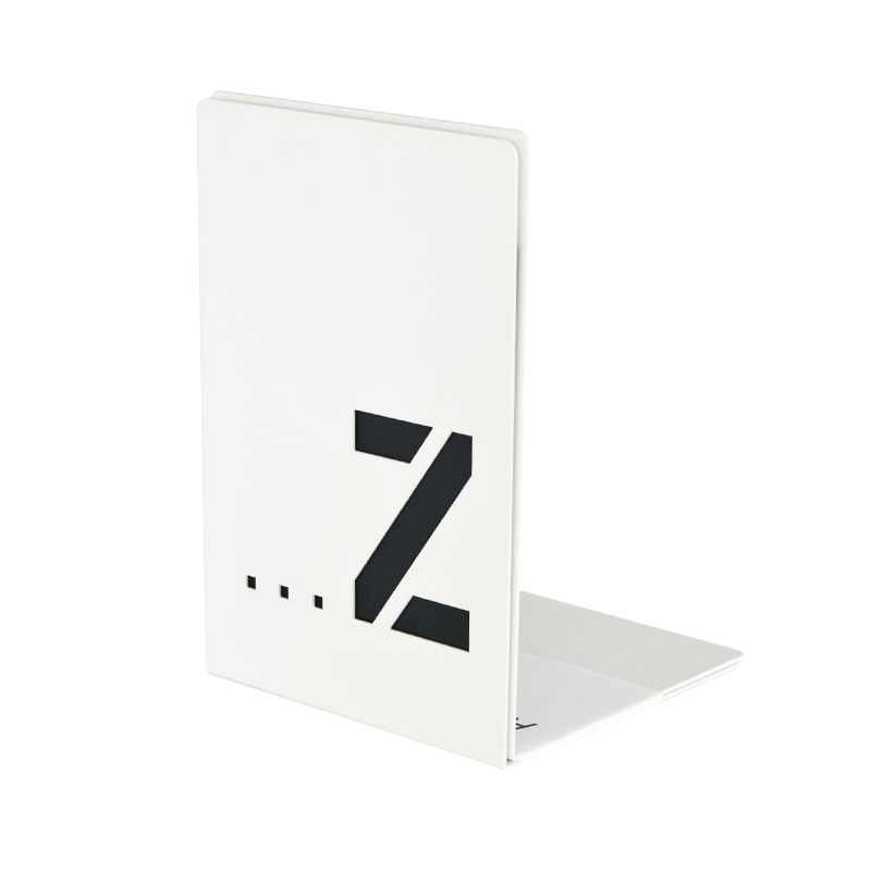 TRENDFORM Buchstützen A-Z 2er Set weiss 