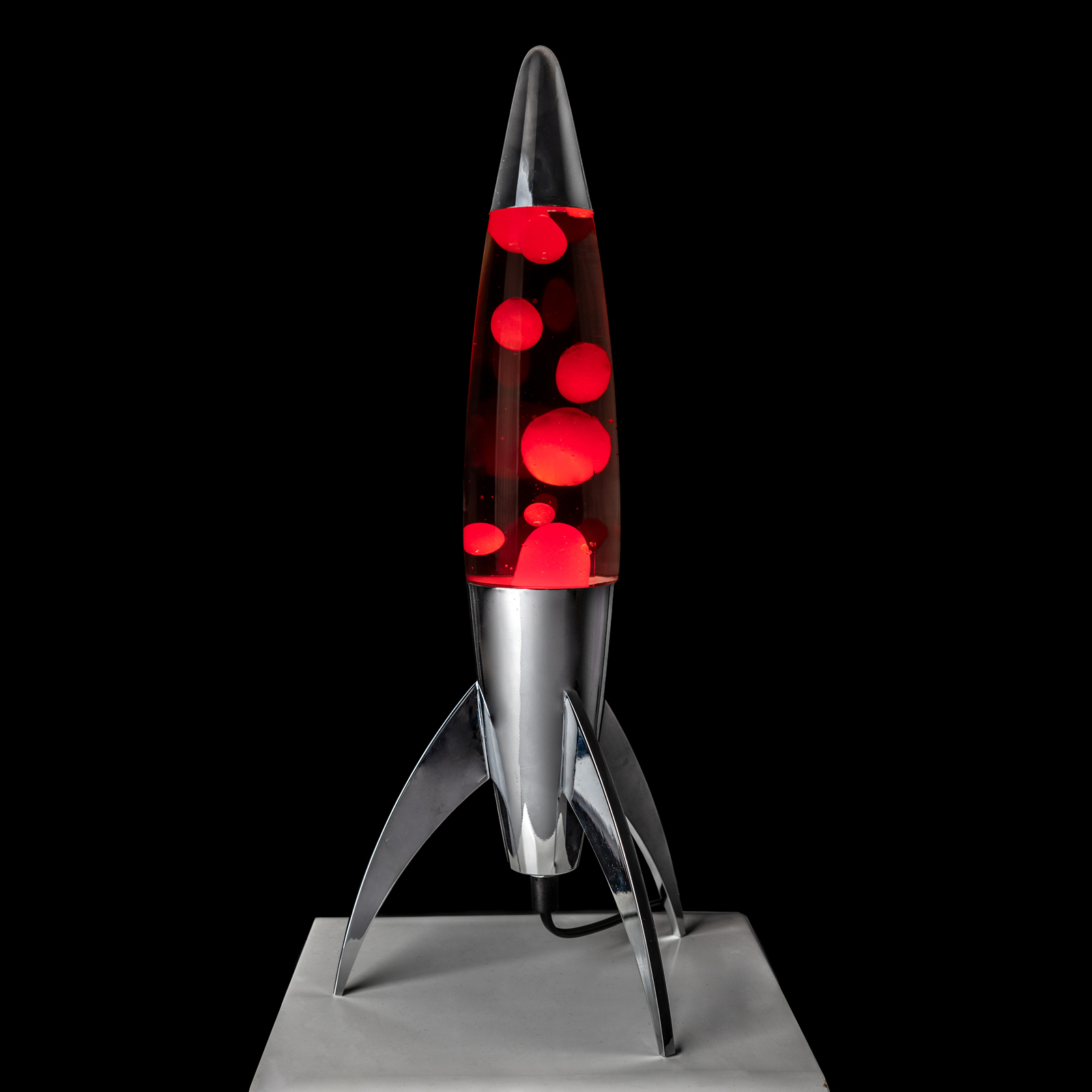 FISURA Lava Lamp ROCKET - red 