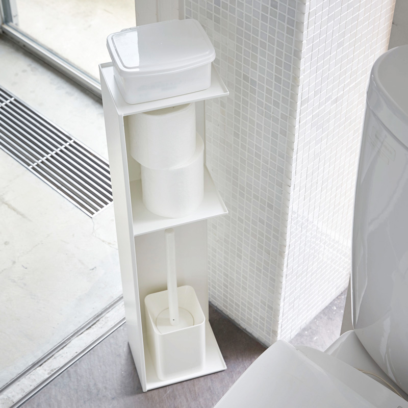 YAMAZAKI Toilettenpapierständer TOWER SLIM weiss 