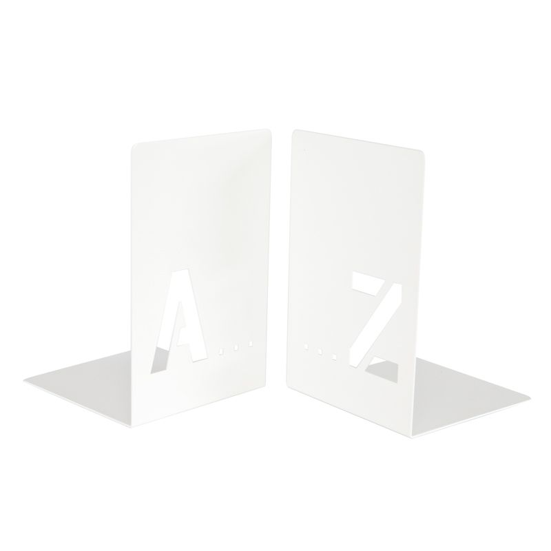 TRENDFORM Serre-livres A-Z set de 2 blanc 