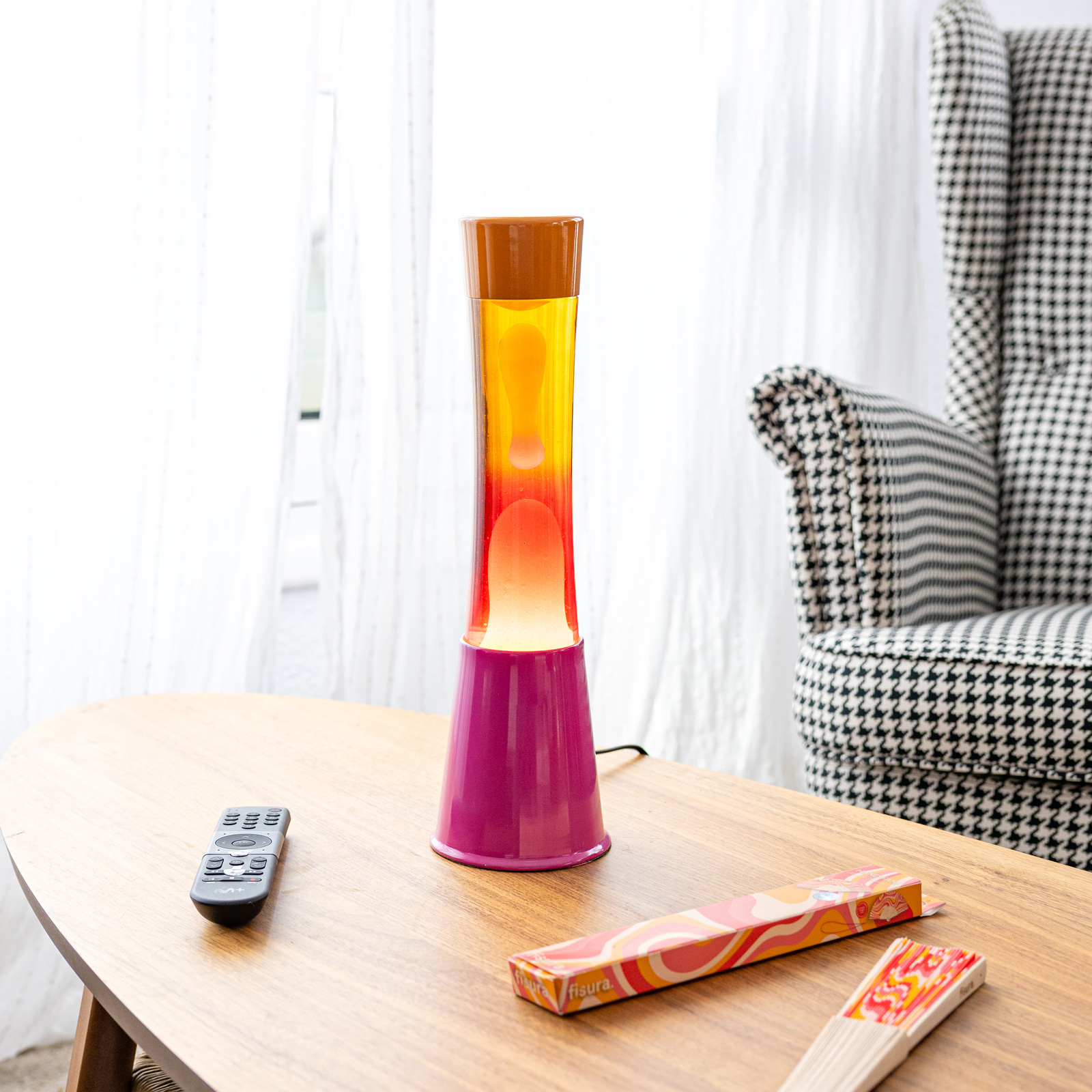 FISURA Lava Lamp TOWER pink & orange gradient 