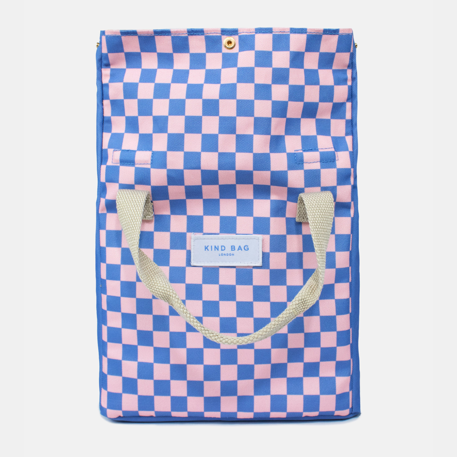 KIND BAG Lunch Bag Checkerboard - Pink + Blue 