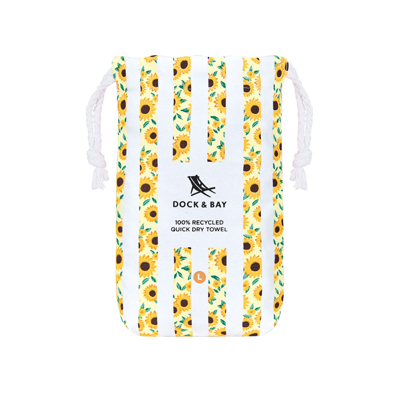 DOCK & BAY Towel FLOWER POWER L Sunny Sunflower 