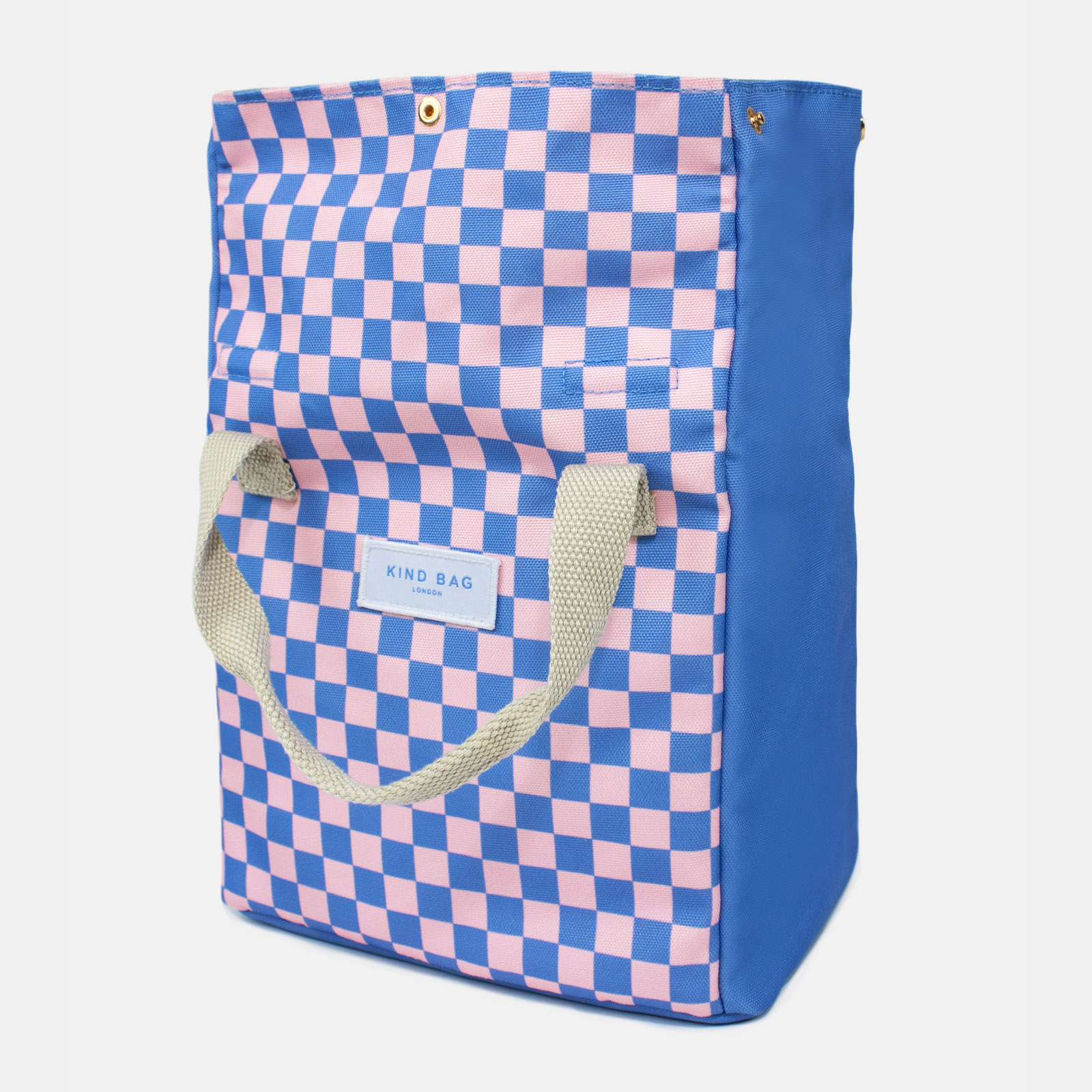 KIND BAG Lunch Bag Checkerboard - Pink + Blue 