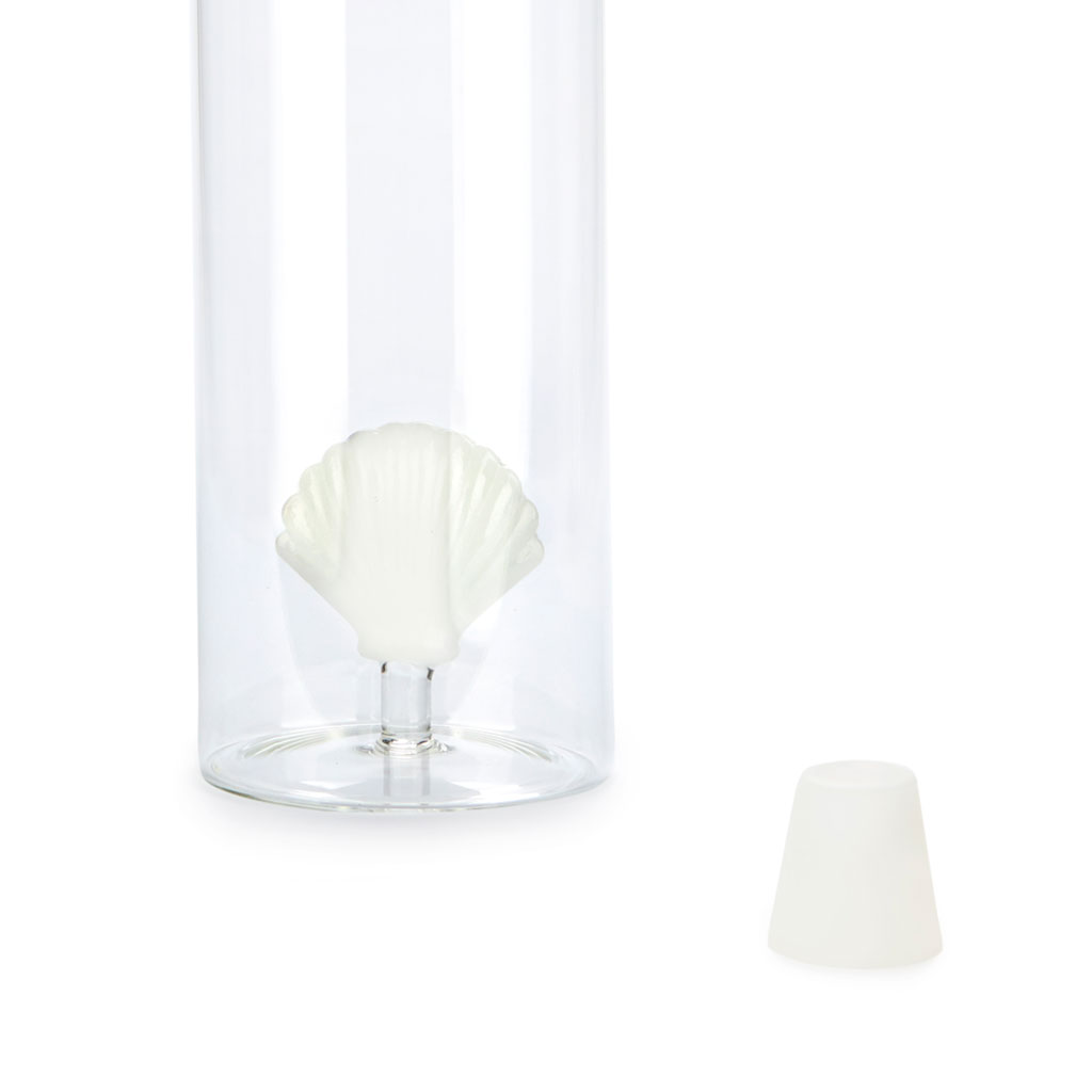 BALVI Glasflasche ATLANTIS SHELL 1.2 l weiss Borosilicate