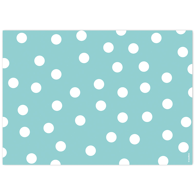 TRENDFORM Sets de table en papier POLKA AQUA 4 x 12 feuilles