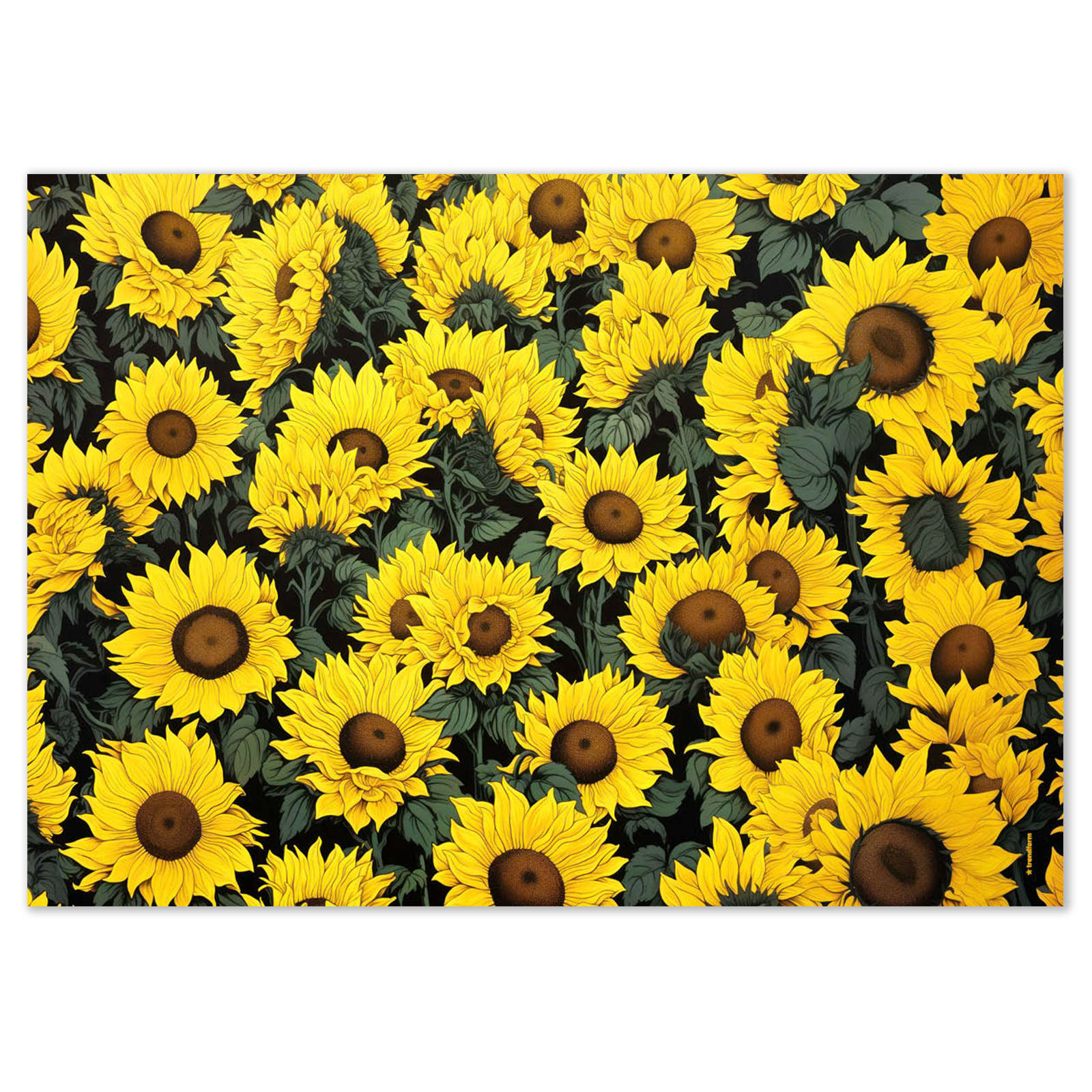 TRENDFORM Sets de table en papier SUNFLOWERS 4 x 12 feuilles