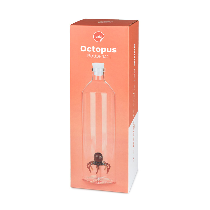 BALVI Glasflasche OCTOPUS 1.2 l Borosilicate