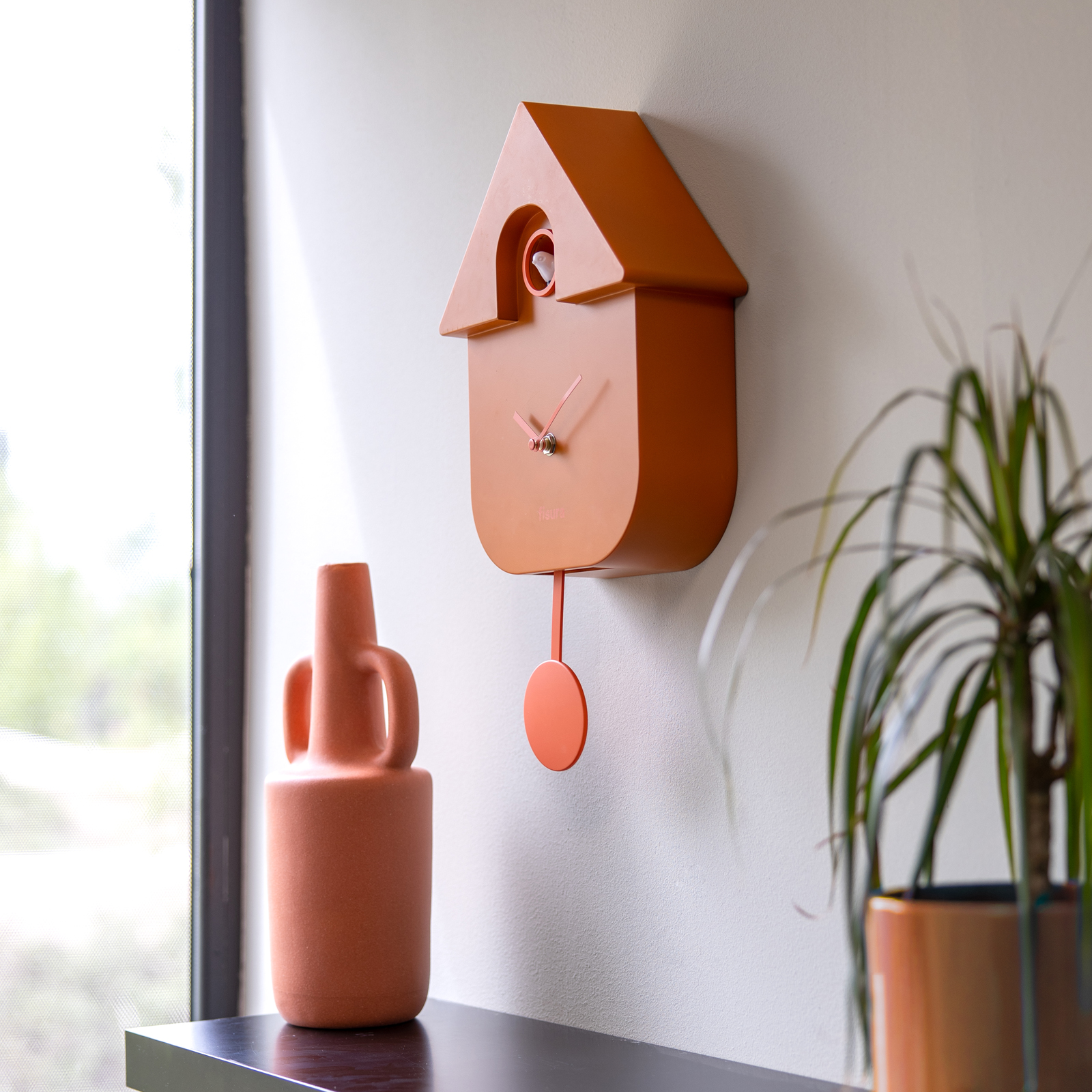 FISURA CUCKOO CLOCK - terracotta 