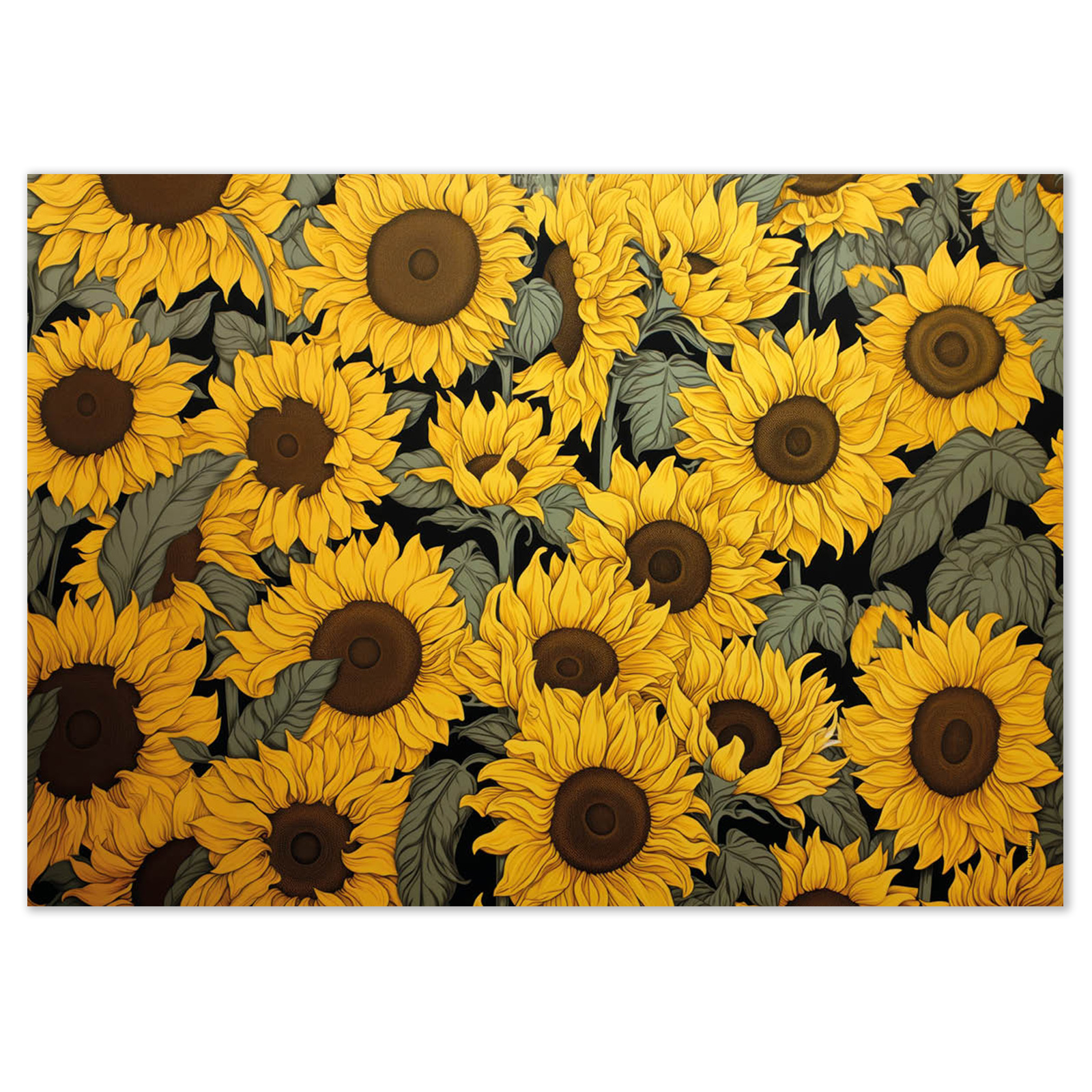 TRENDFORM Papiertischset SUNFLOWERS 4 Sujets à 12 Blatt