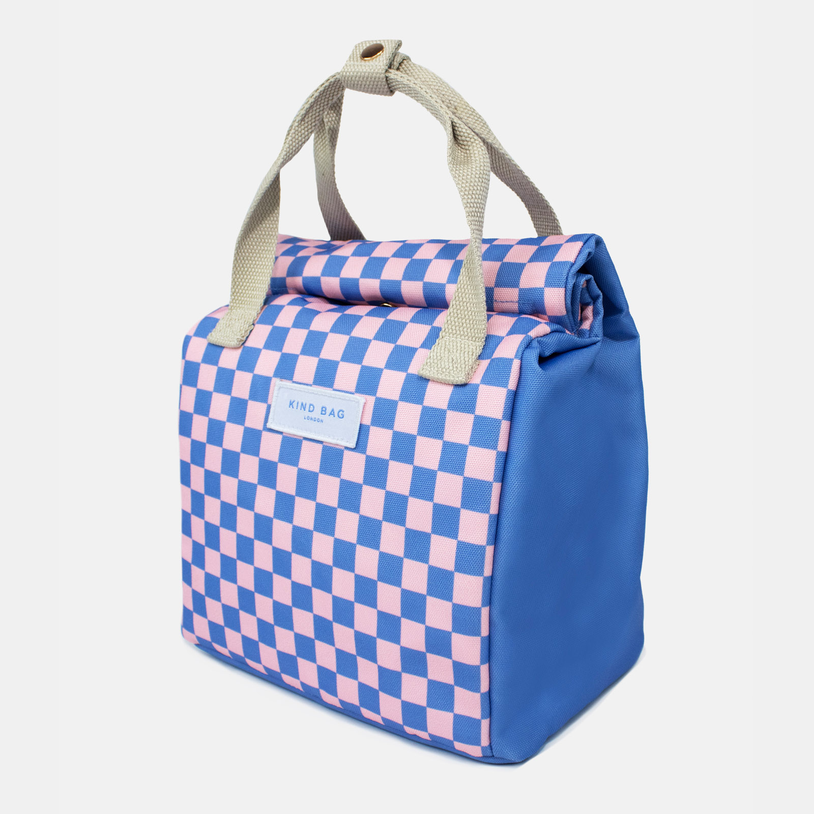 KIND BAG Lunch Bag Checkerboard - Pink + Blue 