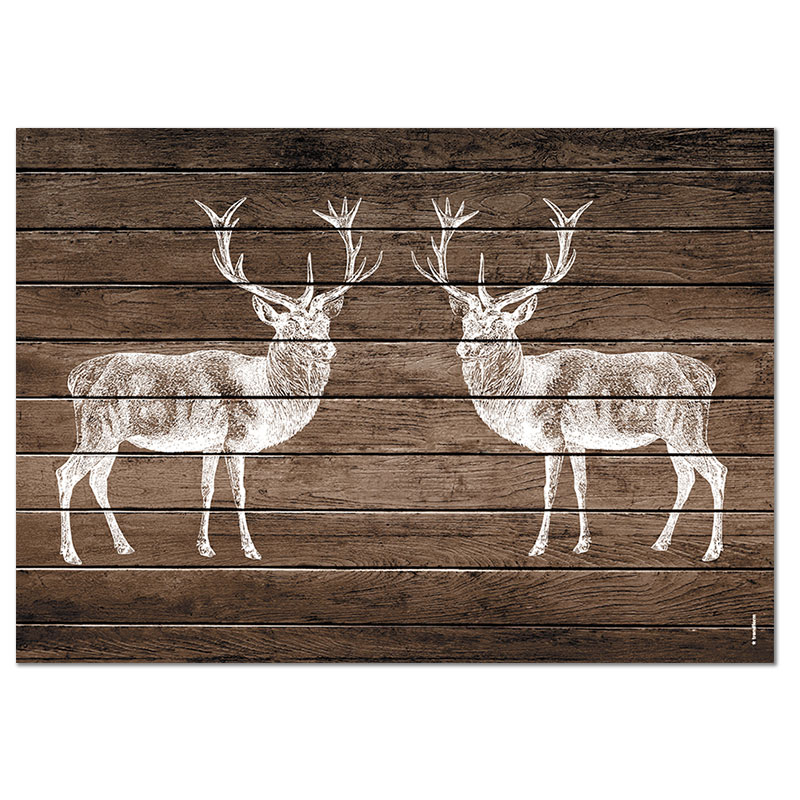 TRENDFORM Sets de table en papier DEER LODGE 4 x 12 feuilles