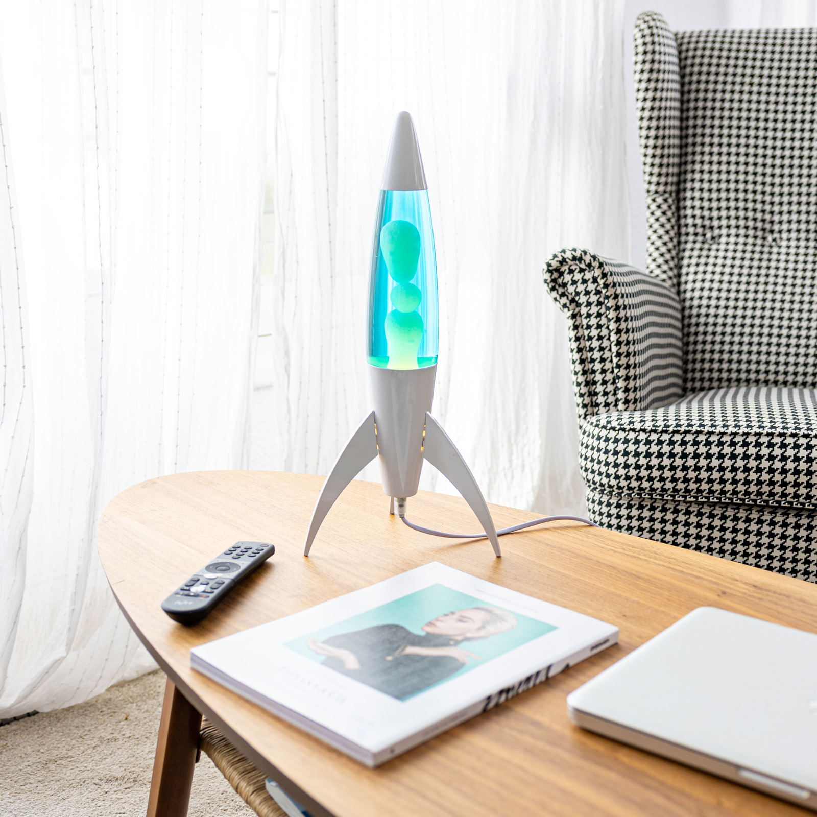 FISURA Lava Lamp ROCKET - blue 