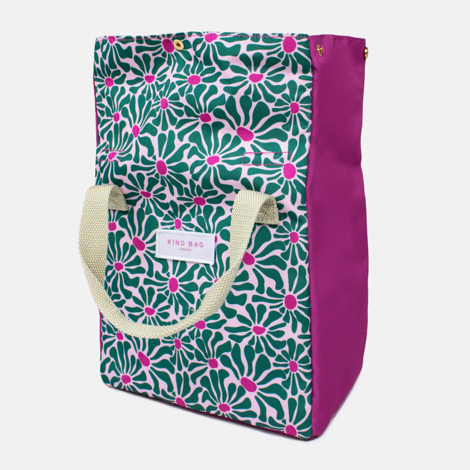 KIND BAG Lunch Bag Abstract Flowers - Green 