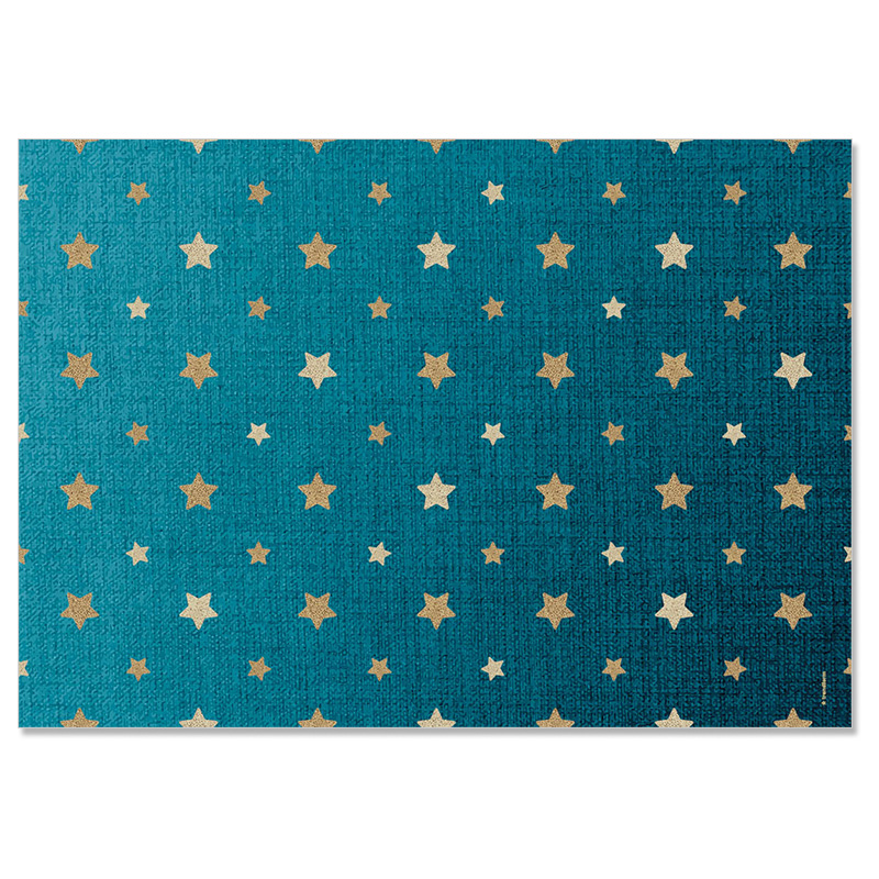 TRENDFORM Sets de table en papier LINEN STARS 4 x 12 feuilles