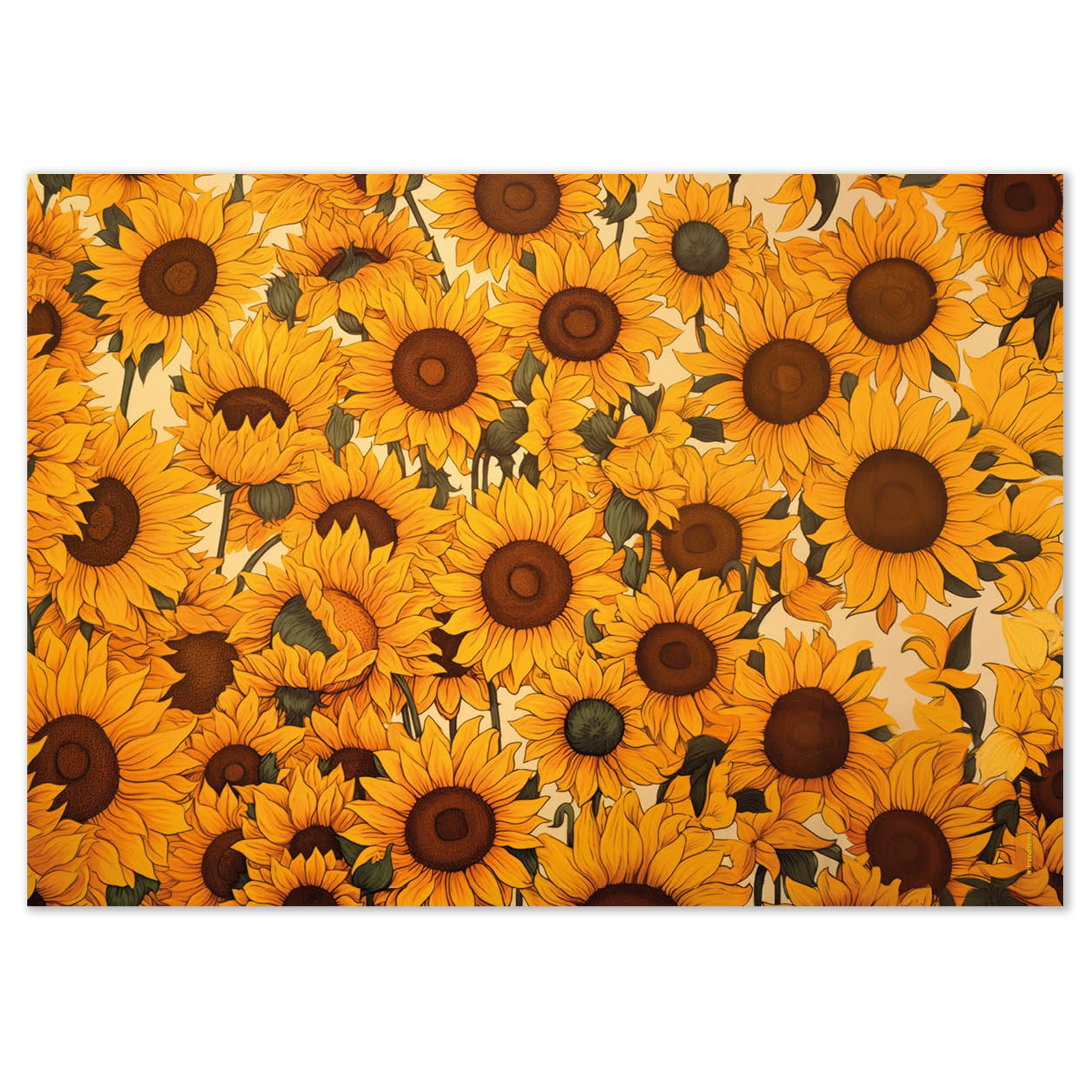 TRENDFORM Sets de table en papier SUNFLOWERS 4 x 12 feuilles