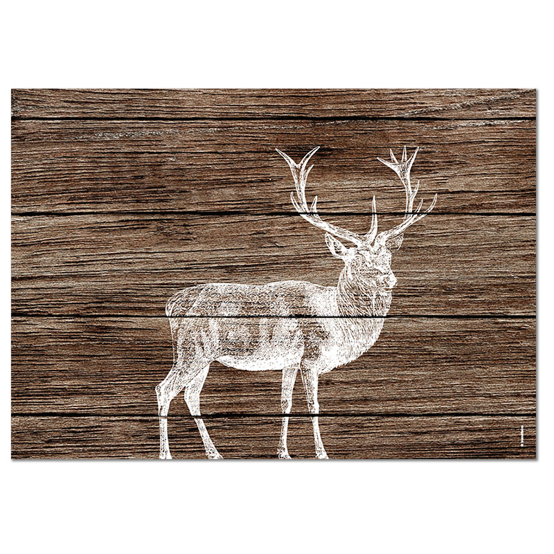 TRENDFORM Sets de table en papier DEER LODGE 4 x 12 feuilles