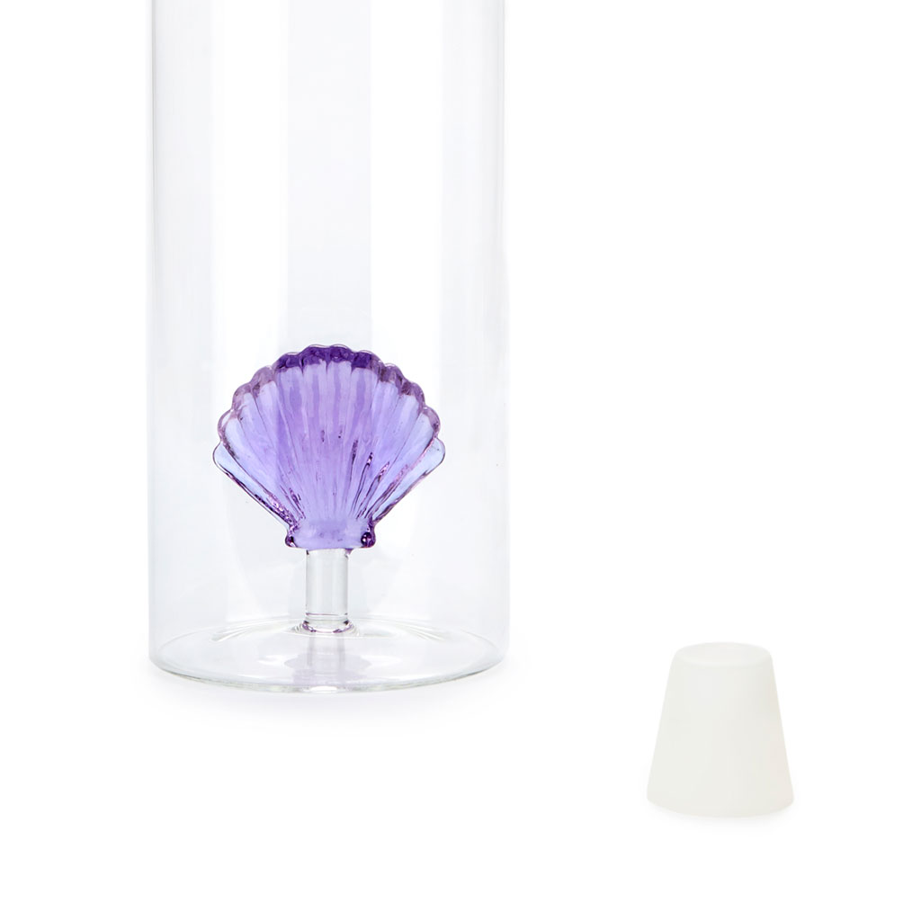 BALVI Glasflasche ATLANTIS SHELL 1.2 l lila Borosilicate