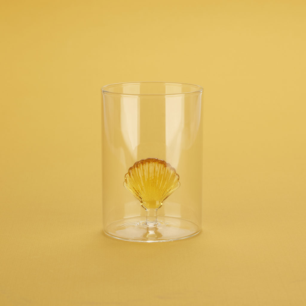 BALVI Verre ATLANTIS SHELL jaune borosilicate