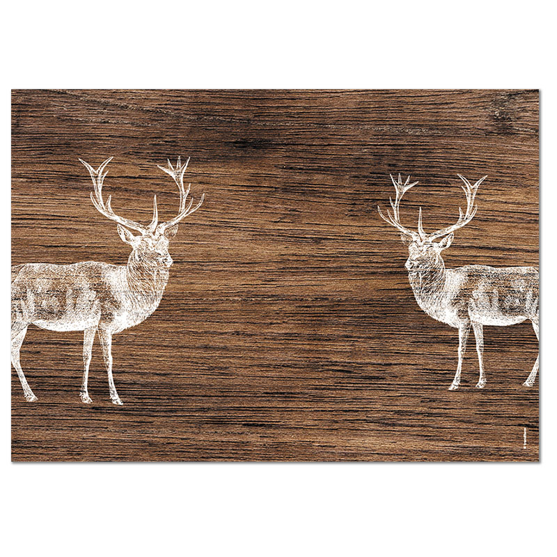 TRENDFORM Sets de table en papier DEER LODGE 4 x 12 feuilles