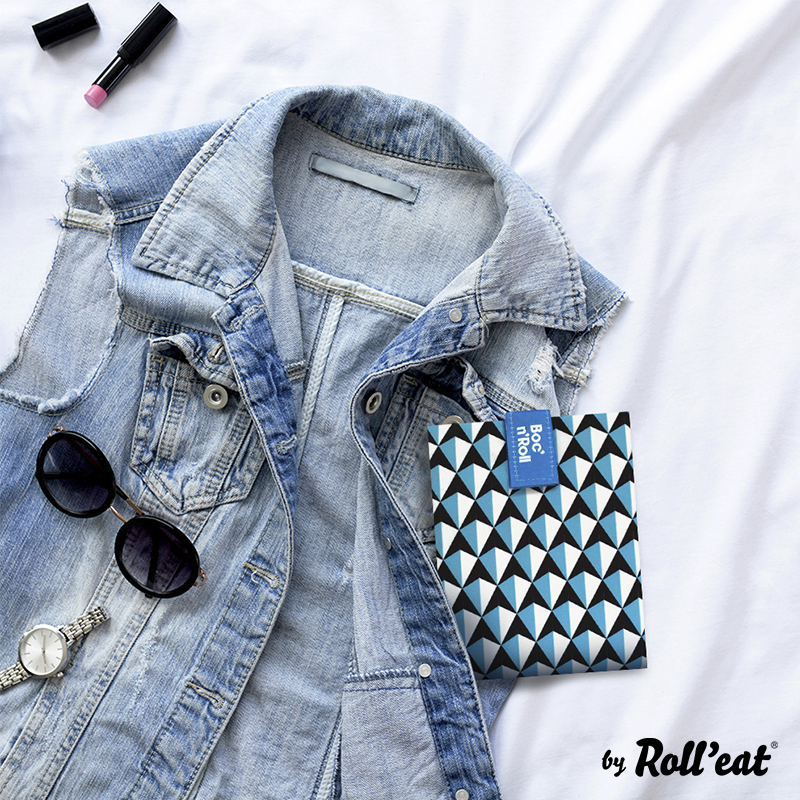 ROLL'EAT Boc'n'Roll Lunch Wrap Tiles Blue 