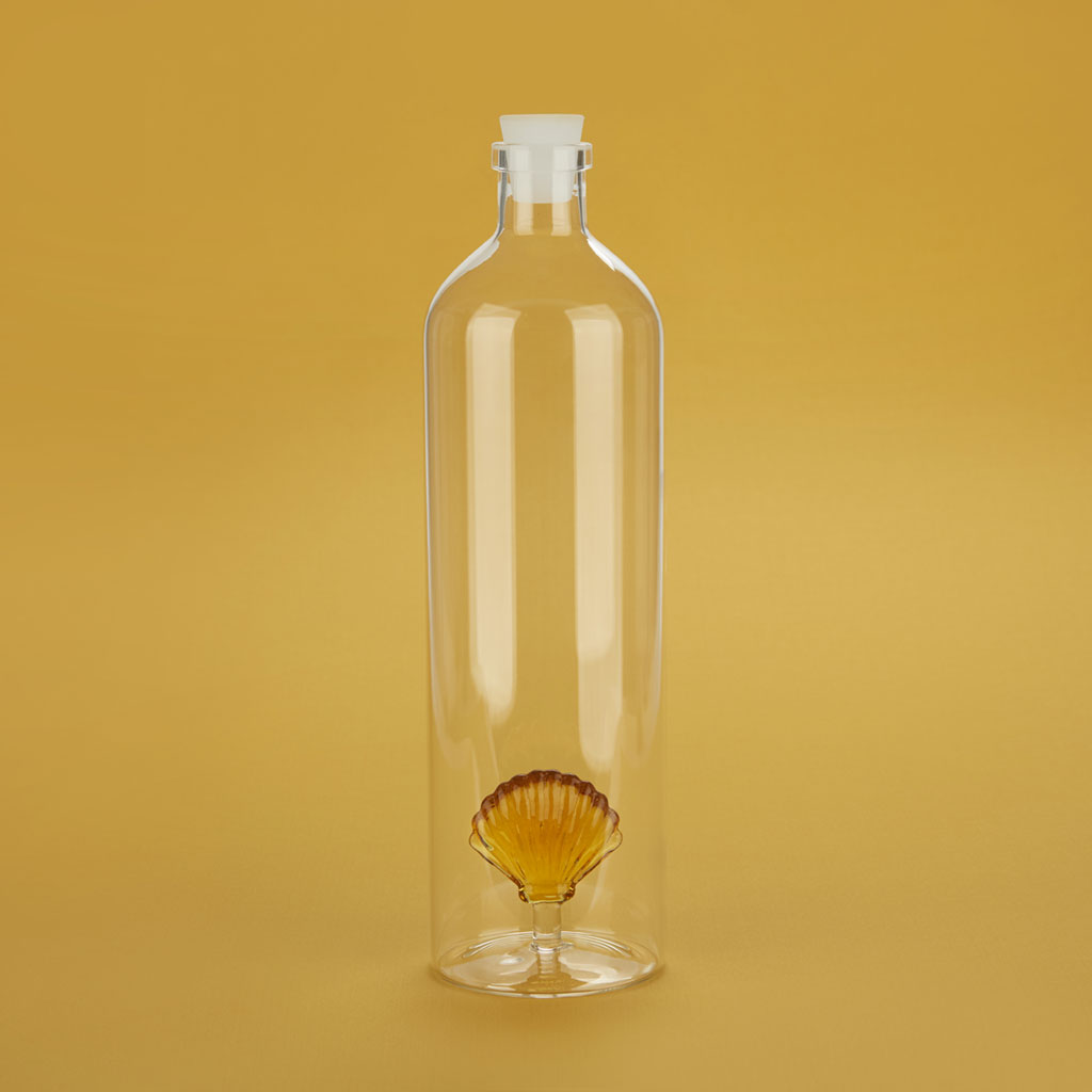 BALVI Glasflasche ATLANTIS SHELL 1.2 l gelb Borosilicate