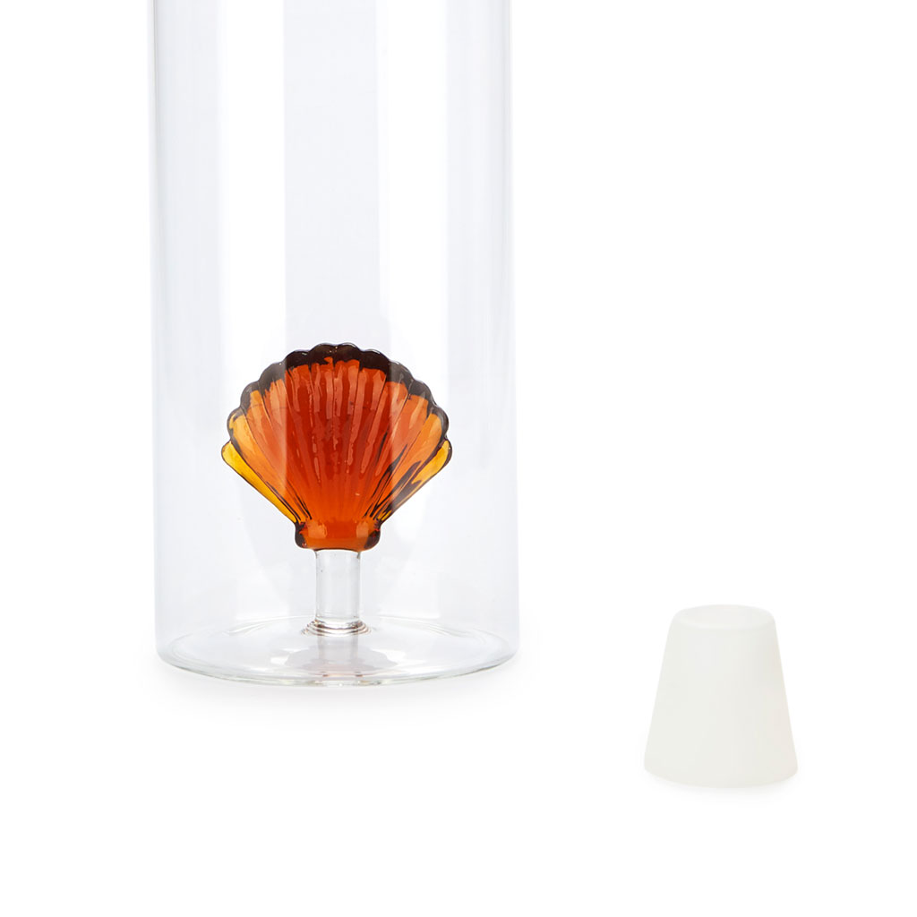 BALVI Glasflasche ATLANTIS SHELL 1.2 l amber Borosilicate