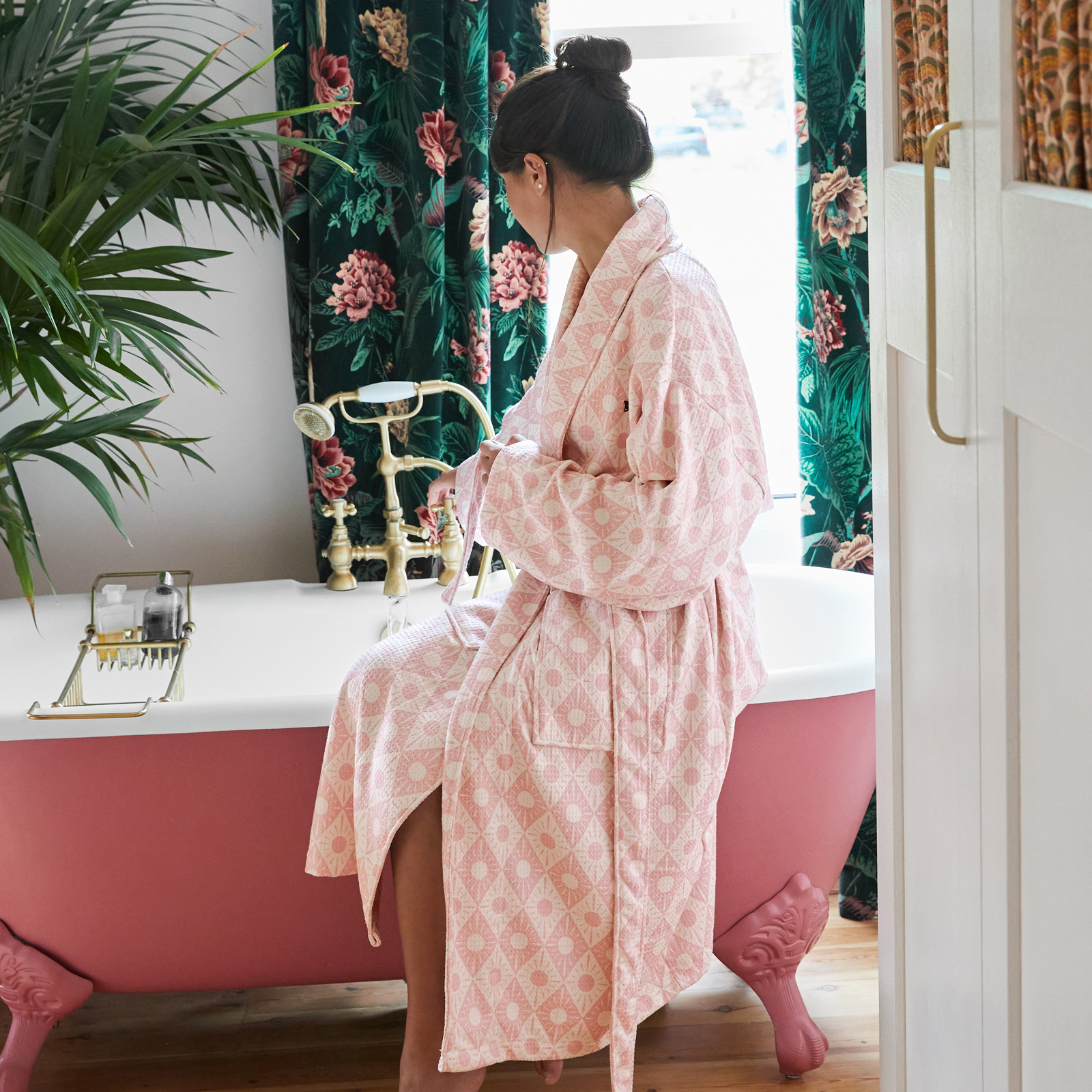 DOCK & BAY Bath Robe Waffle DIAMOND PINK 