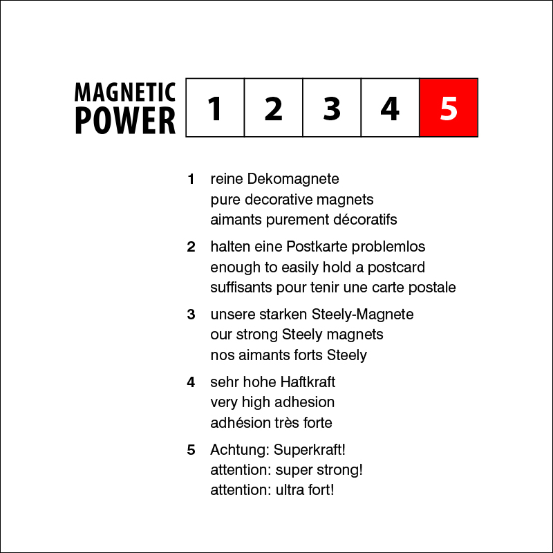 TRENDFORM Magnetclip GRAFFA XL 2er Set verchromt 