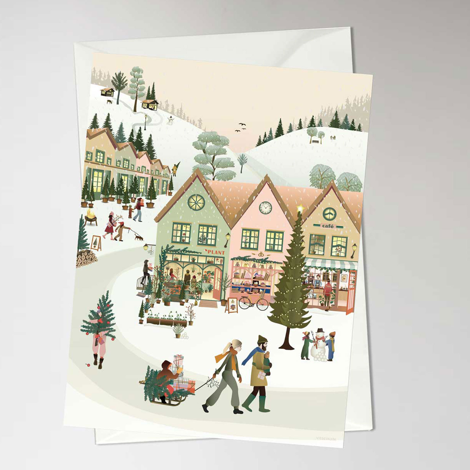 VISSEVASSE Greeting card WHITE CHRISTMAS 