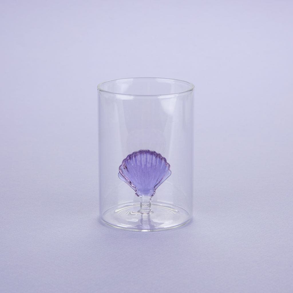 BALVI Verre ATLANTIS SHELL lila borosilicate