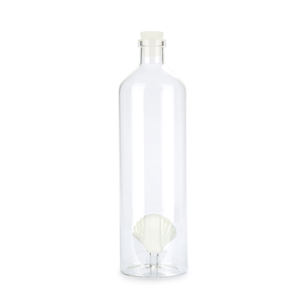 BALVI Glasflasche ATLANTIS SHELL 1.2 l weiss Borosilicate