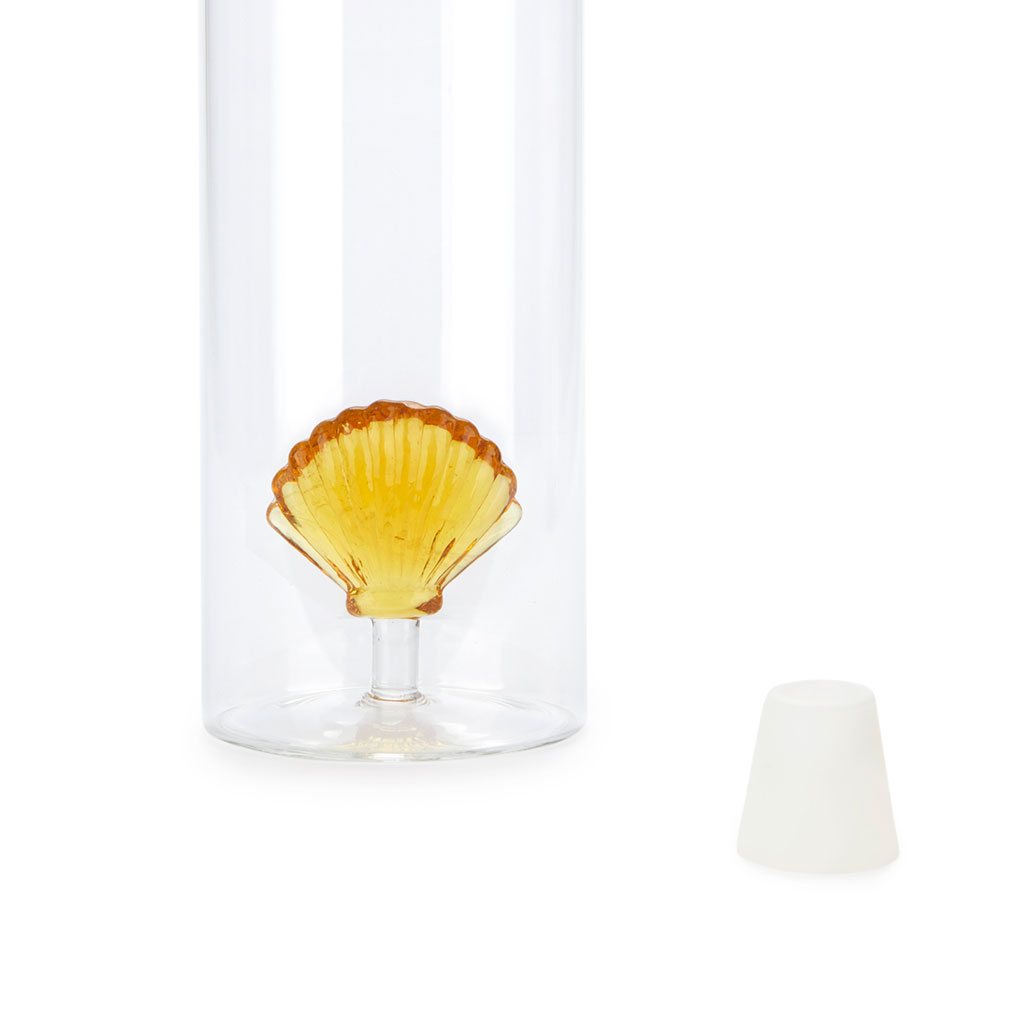 BALVI Glasflasche ATLANTIS SHELL 1.2 l gelb Borosilicate