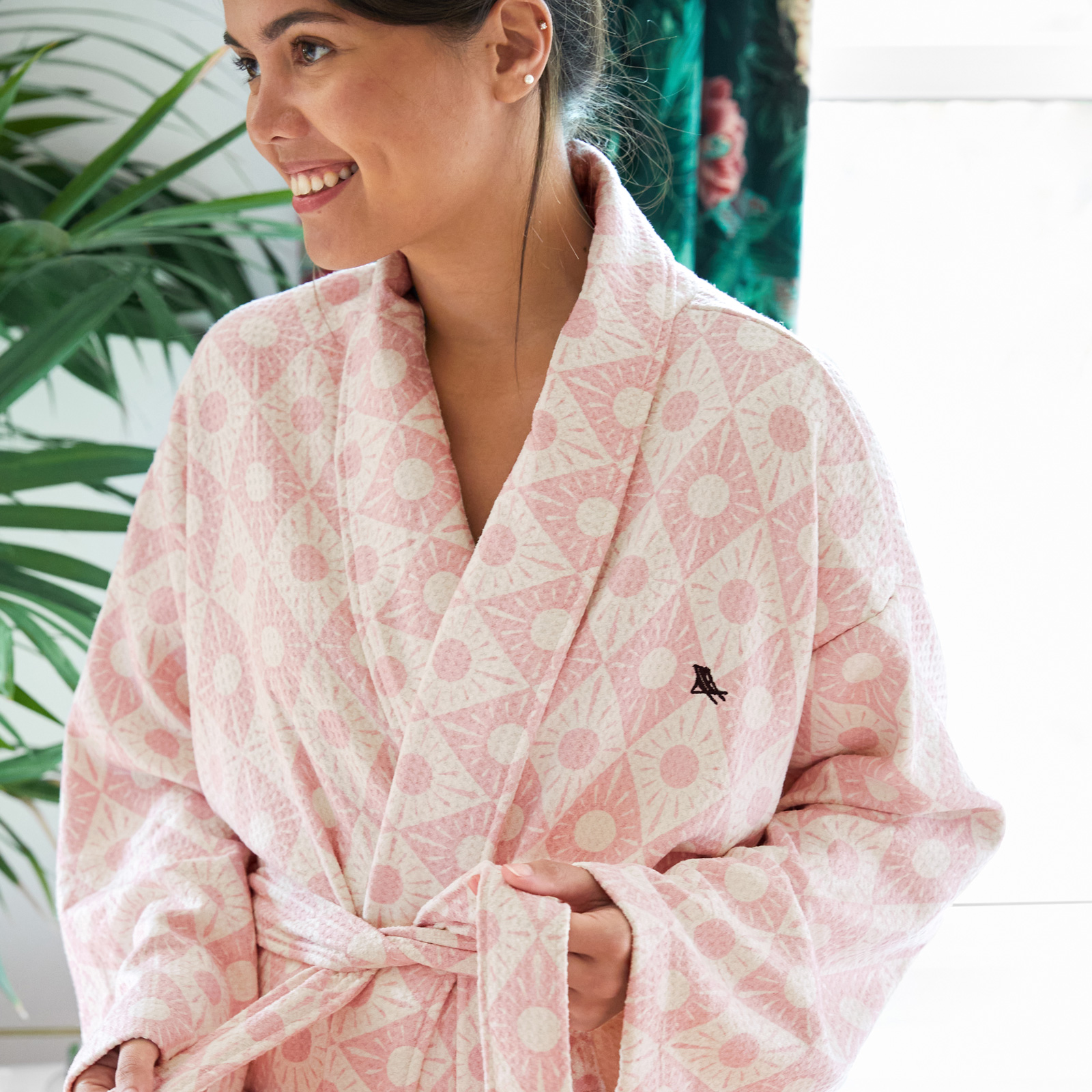 DOCK & BAY Bath Robe Waffle DIAMOND PINK 