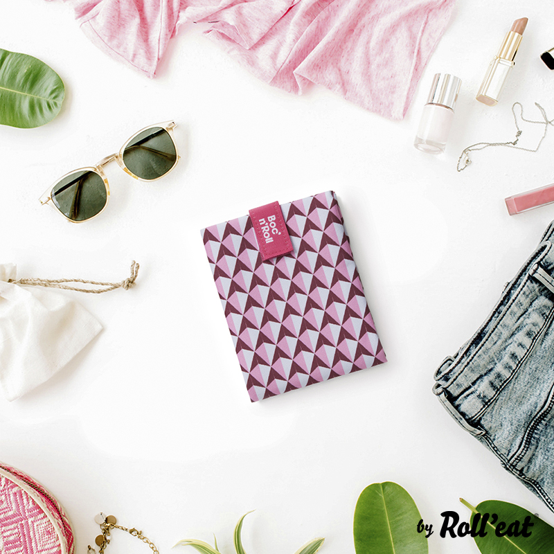 ROLL'EAT Boc'n'Roll Lunch Wrap Tiles Pink 