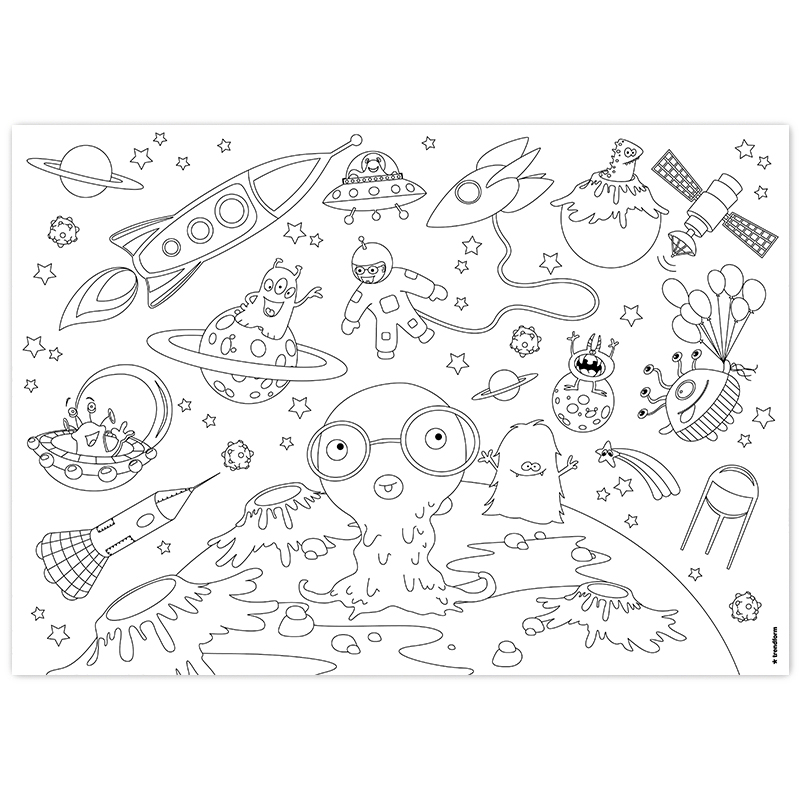 TRENDFORM Papiertischset KIDS FUN - COLOR ME! 4 Sujets à 12 Blatt