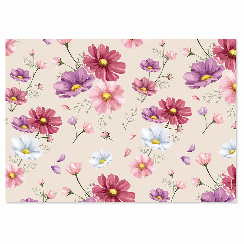 TRENDFORM Papiertischset FLOWERY 4 Sujets à 12 Blatt