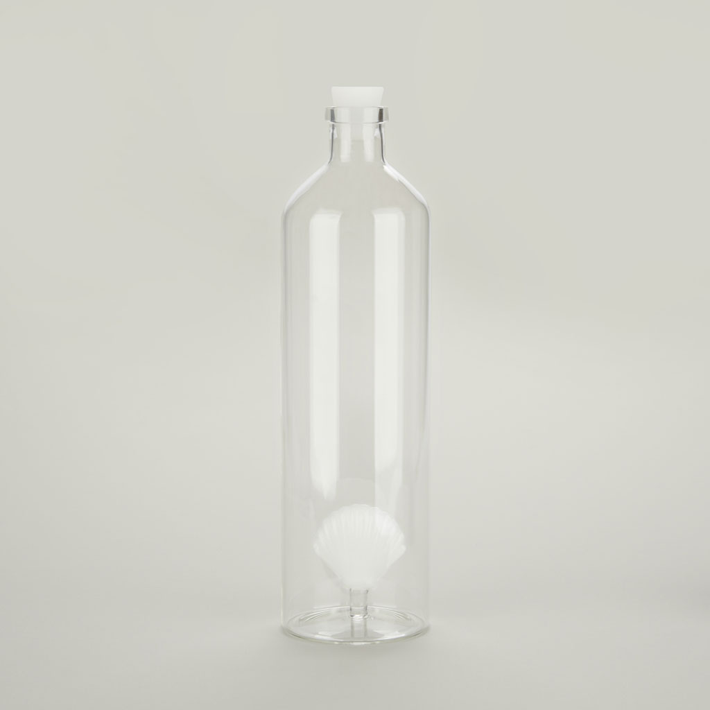 BALVI Glasflasche ATLANTIS SHELL 1.2 l weiss Borosilicate