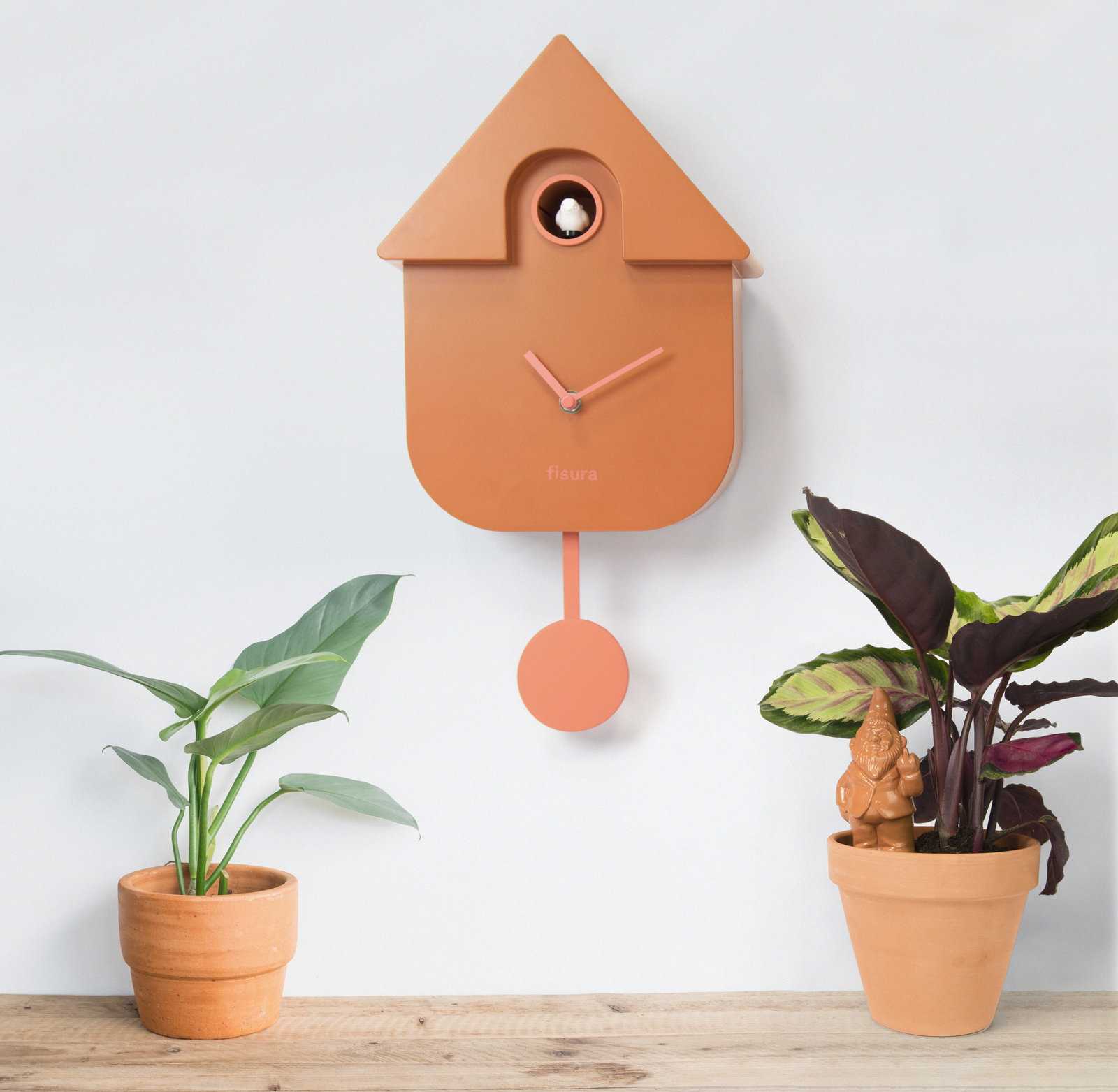 FISURA CUCKOO CLOCK - terracotta 