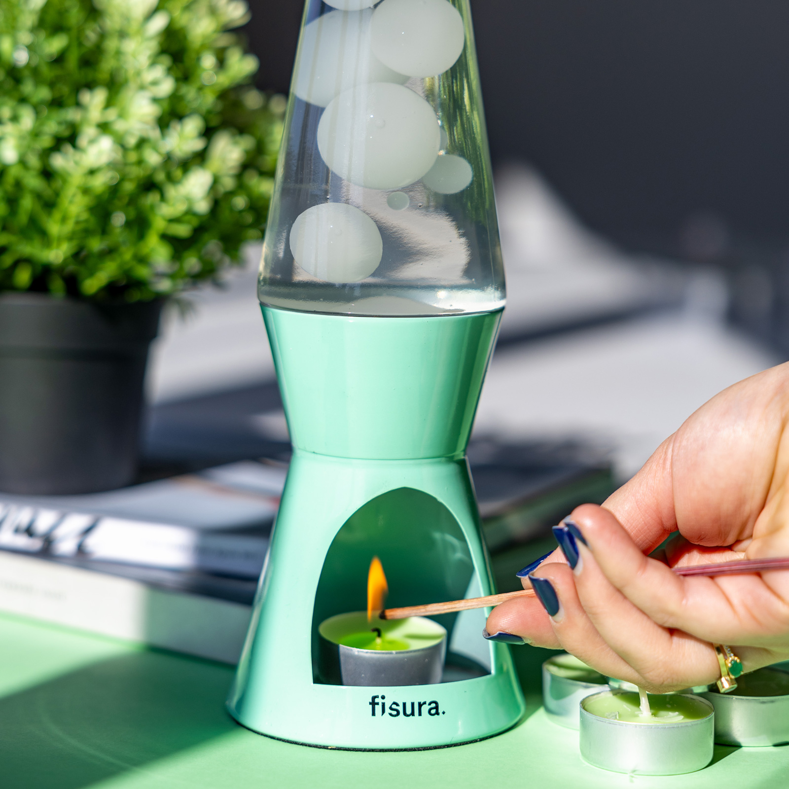 FISURA Lava Lamp T-LIGHT - mint 