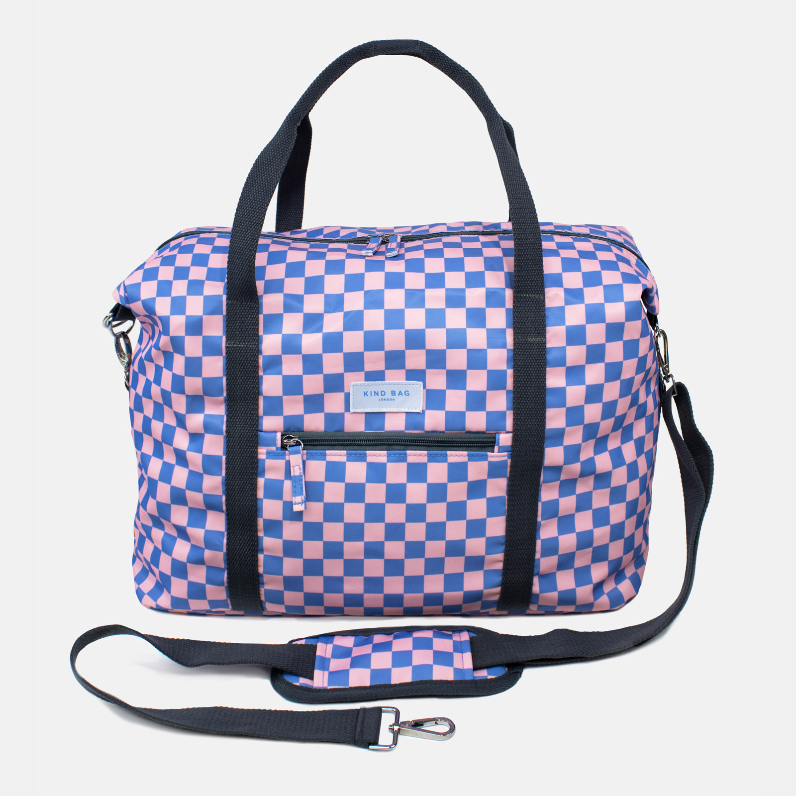 KIND BAG Weekender Checkerboard - Pink+Blue 