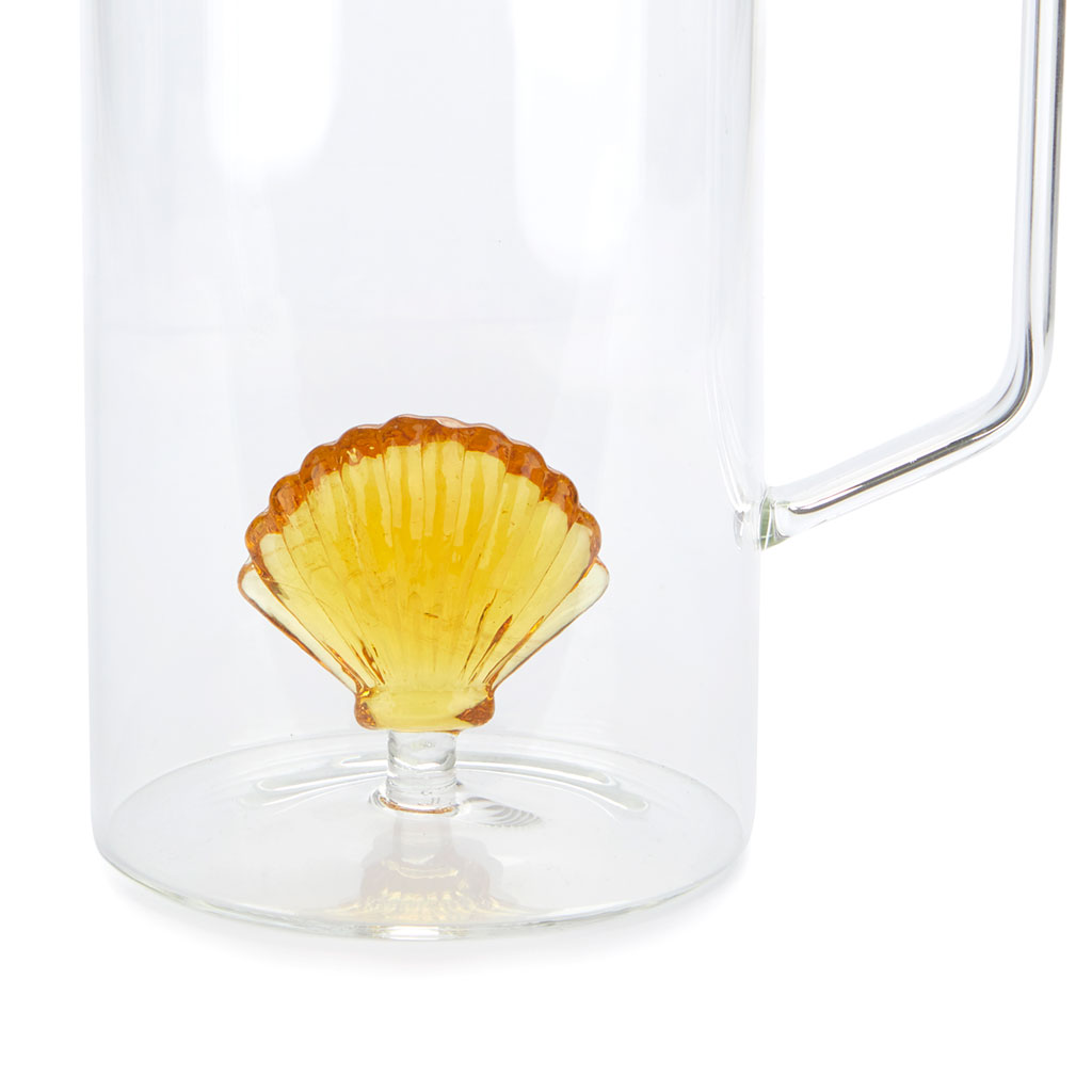 BALVI Jarre en verre ATLANTIS SHELL 1.3 l, jaune borosilicate