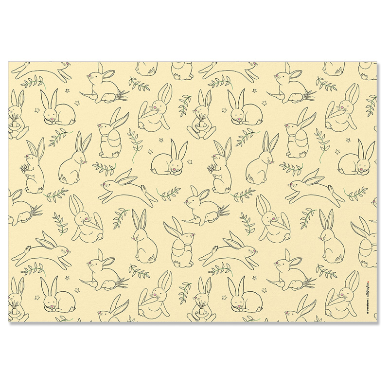 TRENDFORM Sets de table en papier BUNNY 4 x 12 feuilles