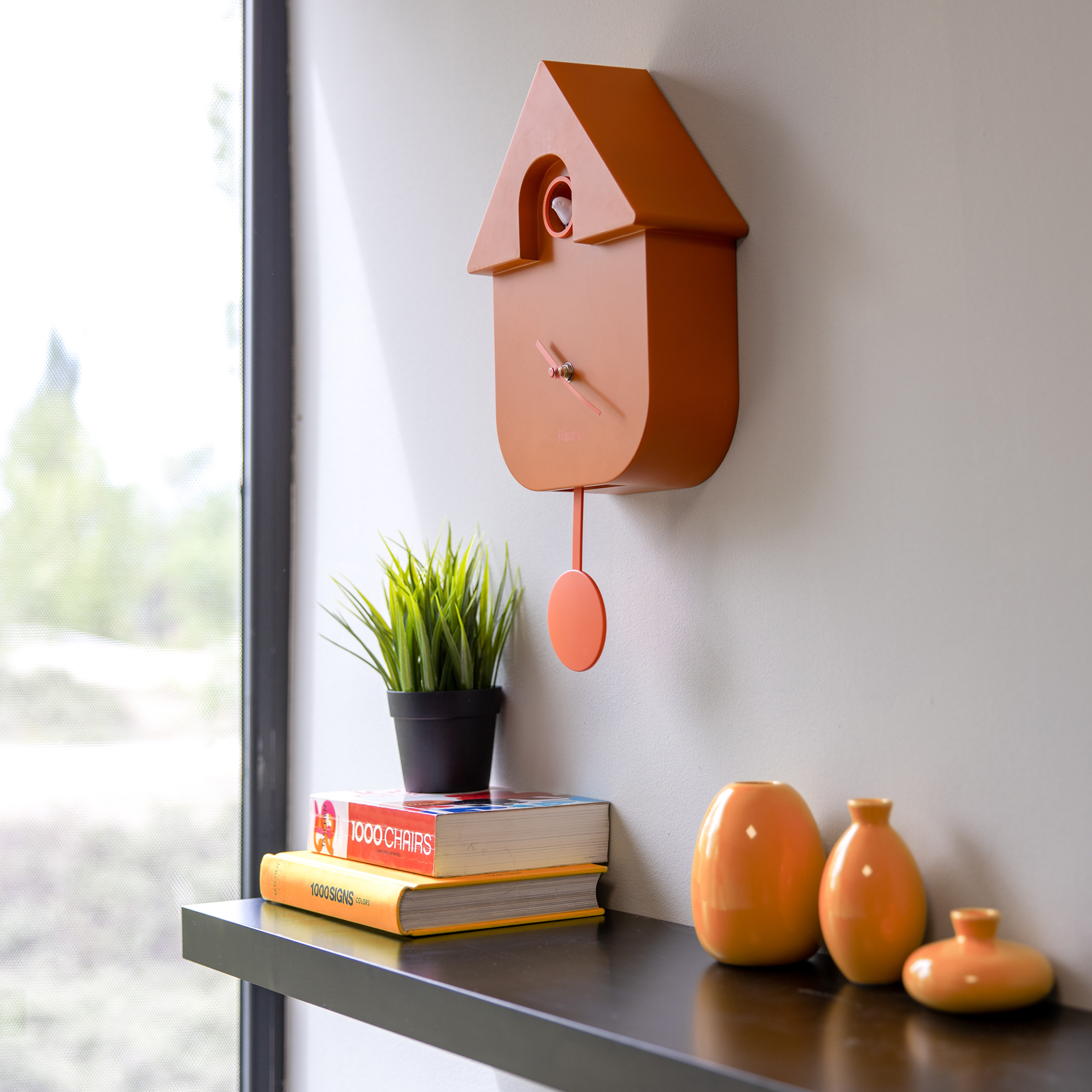 FISURA CUCKOO CLOCK - terracotta 