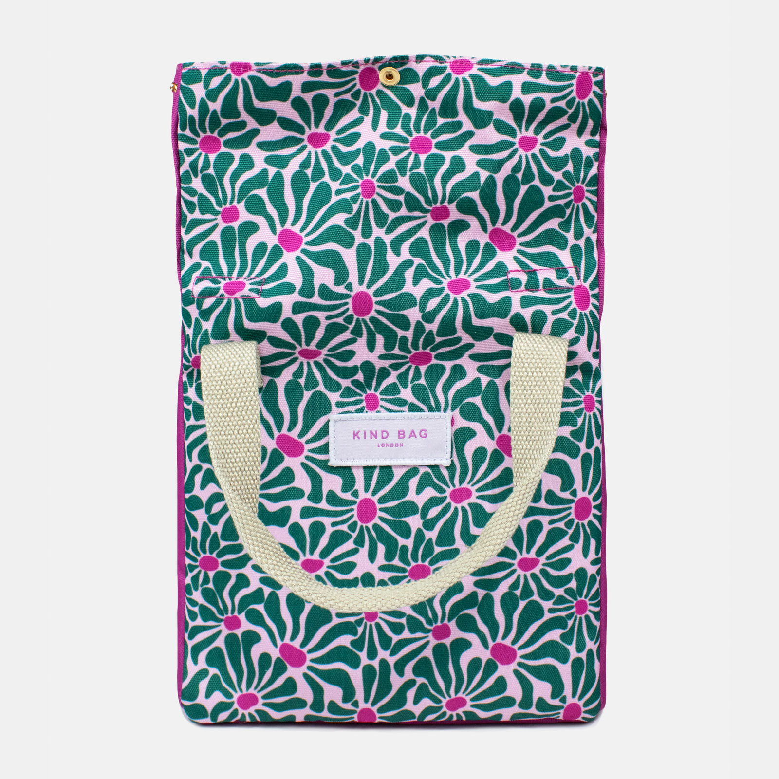 KIND BAG Lunch Bag Abstract Flowers - Green 