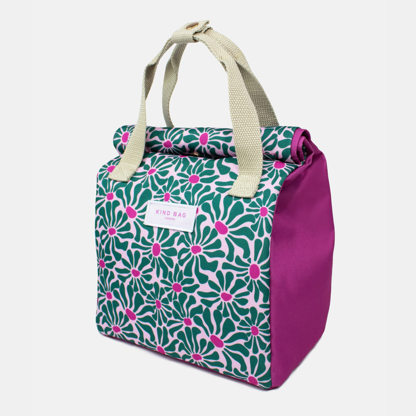 KIND BAG Lunch Bag Abstract Flowers - Green 