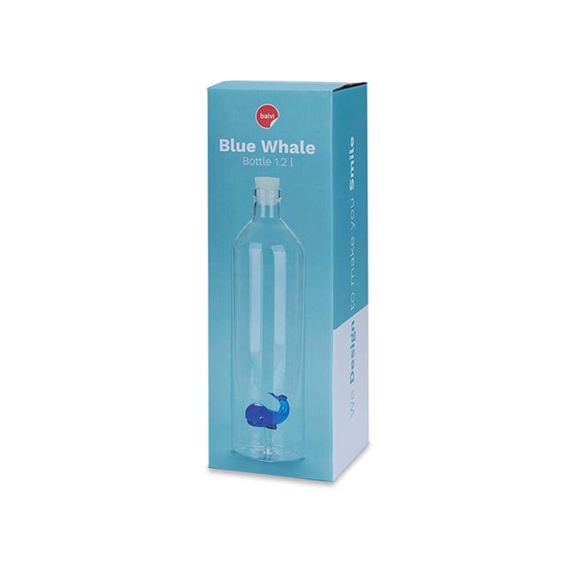 BALVI Bouteille en verre BLUE WHALE 1.2 l borosilicate