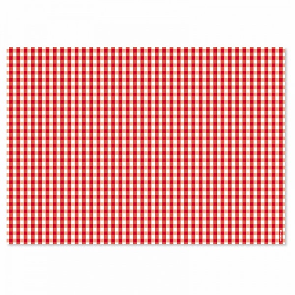Trendform Papiertischset VICHY rot Block mit 50 Blatt