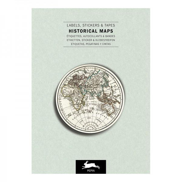 The Pepin Press Label & Sticker Book HISTORICAL MAPS